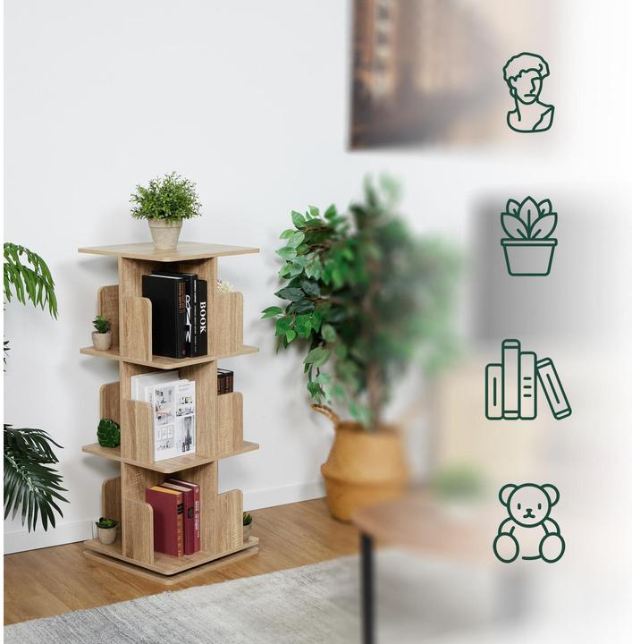 Actual product image Relaxdays Rotating Bookcase
