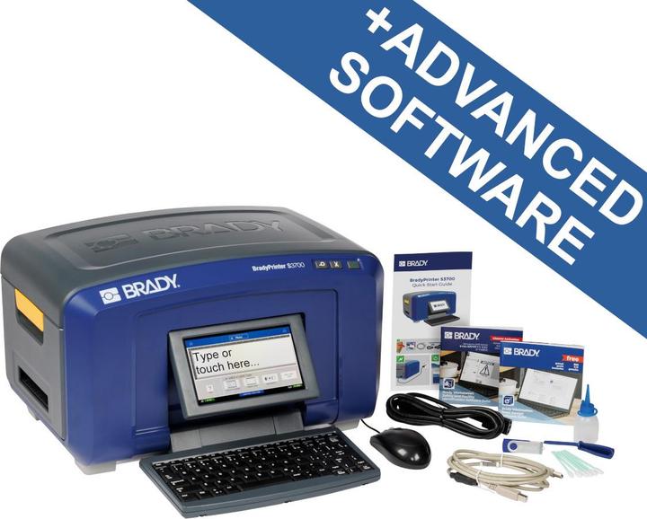 Image du produit Brady S3700-QZ-SFIDS, S3700 Imprimante de plaques et d'étiquettes mono/multicolore avec clavier, découpe
