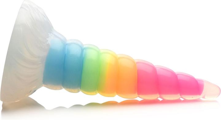 Produktbild Creature Cocks XR Brands Leuchtender Regenbogen Silikon Dildo
