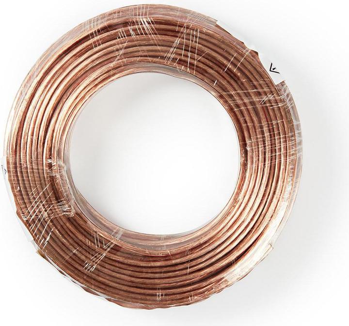 Produktbild Nedis Cagw1500Tr250 Lautsprecherkabel, 25 m, Flansch, transparent (25 m, 1.50 mm²)