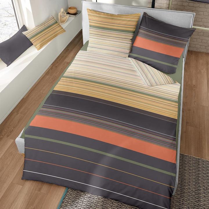 Actual product image Dormisette Flannel bed linen Mariefred black (Bedding set, 135x200 cm + 80x80 cm)