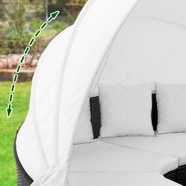 Actual product image Casaria Sun island couch in poly rattan