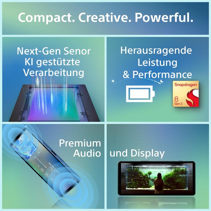 Produktbild Sony Xperia 5 V (128 GB, Blue, 6.10", SIM + eSIM, 48 Mpx, 5G)