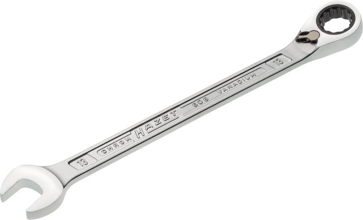 Produktbild HAZET Knarren Ring-Maulschlüssel 606-13 ∙ Aussen Doppel-Sechskant-Tractionsprofil ∙ 13 mm (13 mm)