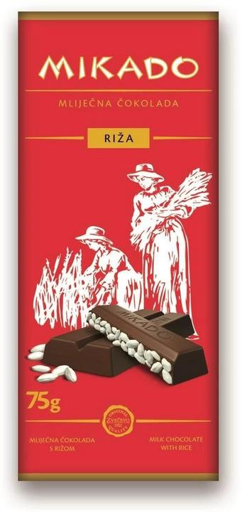 Actual product image Mikado Chocolate with puffed rice 75g (78 g)