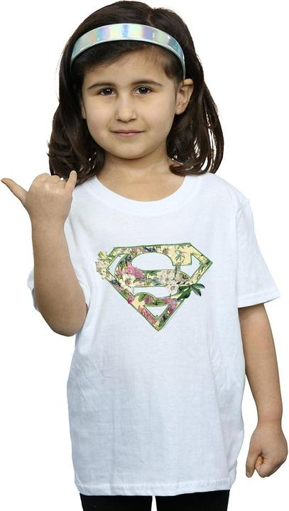 Produktbild Supergirl Floral Shield TShirt Mädchen (140, 146)
