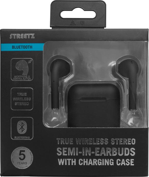 Actual product image Streetz TWS - Semi-in-ear Earbuds (No noise cancelling, 18 h, Wireless)