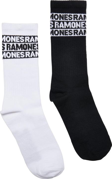Image du produit Merchcode Ramones Skull Socks 2-Pack - 19829 (lot de 2, 43 - 46)