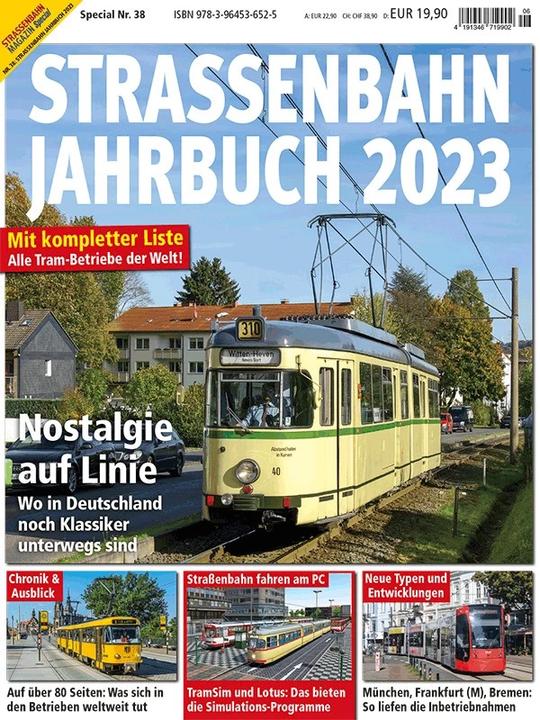 Actual product image Tramway Yearbook 2023 (German, GeraMond publishing house, 2022)