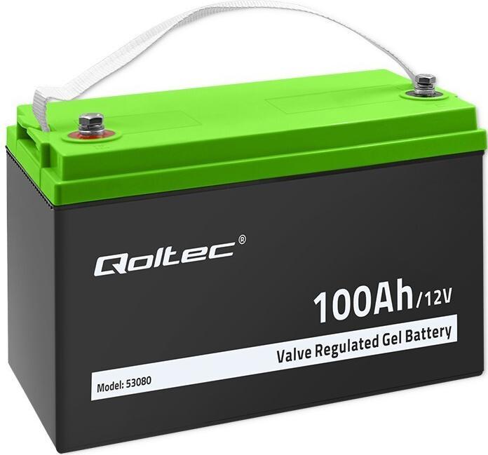 Actual product image Qoltec 53080 Gel Battery 12V 100Ah (12 V, 100 Ah)