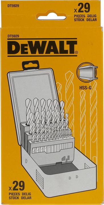 Actual product image DeWalt HSS-G metal drill bit set (1 mm, 1.5 mm, 11 mm, 11.5 mm, 12 mm, 12.5 mm, 13 mm, 8 mm, 8.5 mm, 9 mm, 9.5 mm, 10 mm, 10.5 mm, 5 mm, 5.5 mm, 6 mm, 6.5 mm, 7 mm, 7.5 mm, 2 mm, 2.5 mm, 3 mm, 3.5 mm, 4 mm, 4.5 mm)