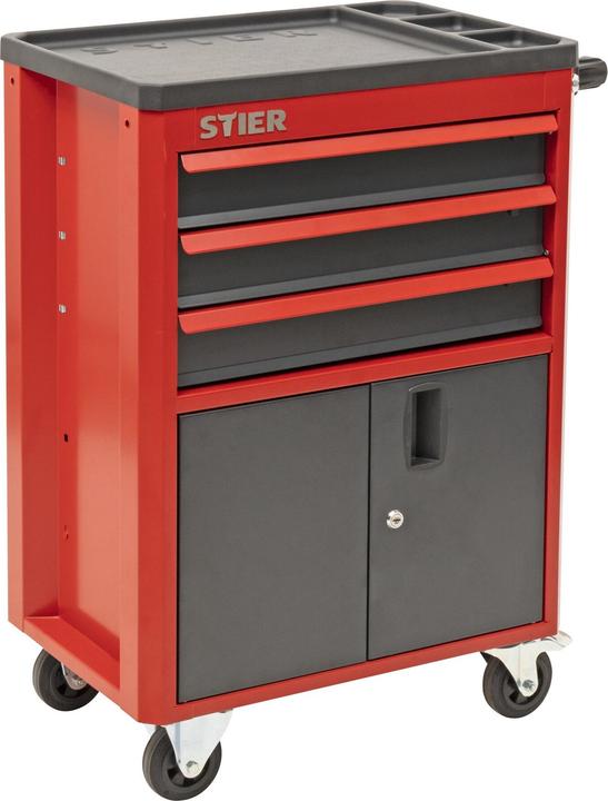 Actual product image Stier Workshop and cupboard trolley with 3 drawers (1 x)