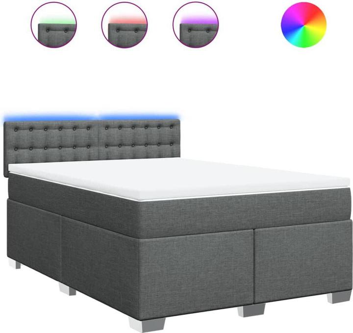 Immagine prodotto VidaXL Bo x letto a molle con materasso 140 x 200 cm in tessuto (140 x 200 cm, 140 x 200 cm)