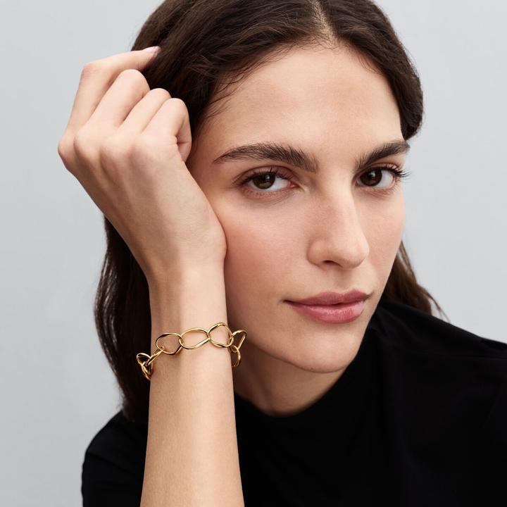 Image du produit Pandora Organisch Geformtes Gliederarmband (18 cm, Métal, Plaqué or)