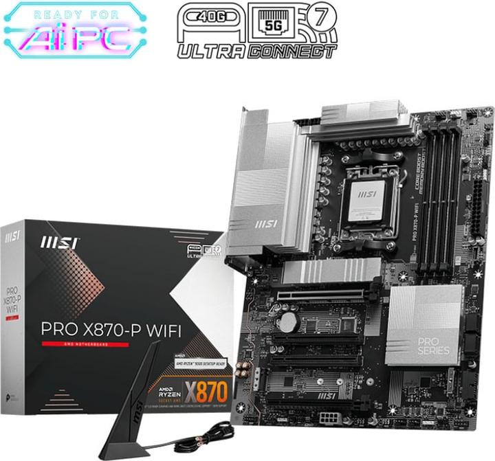 Productafbeelding MSI PRO X870-P WIFI - X870/AM5/DDR5/ATX (AM5, AMD X870, ATX)