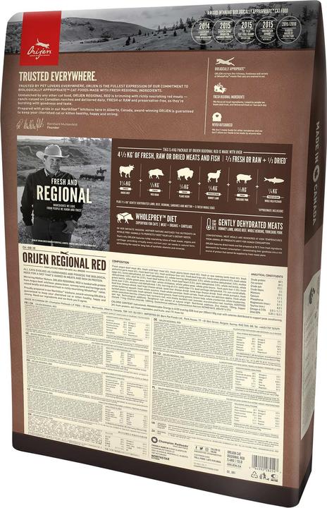 Actual product image Orijen Regional Red (Senior, 1 pcs., 1800 g)