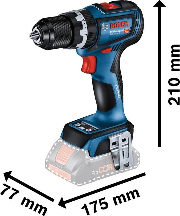 Actual product image Bosch Professional GSB 18V-90 C (Rechargeable battery operated)