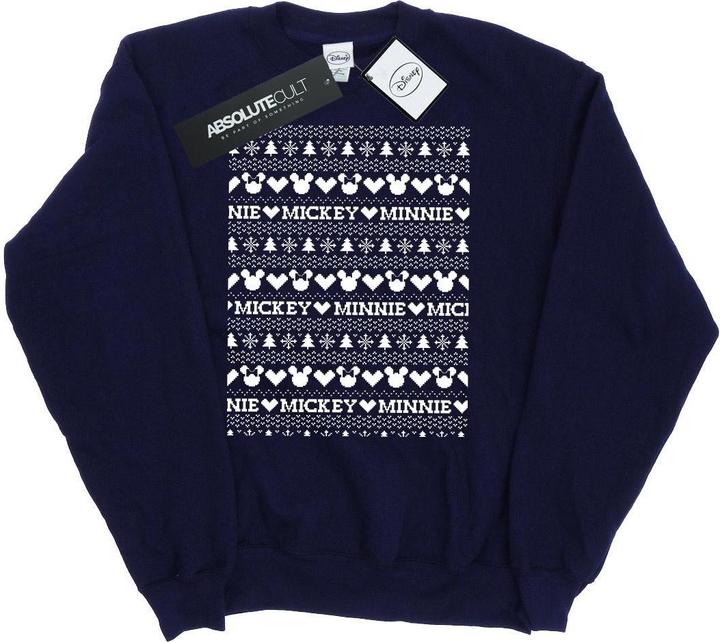 Disney Mickey And Minnie Christmas Fair Isle Sweatshirt (XL)