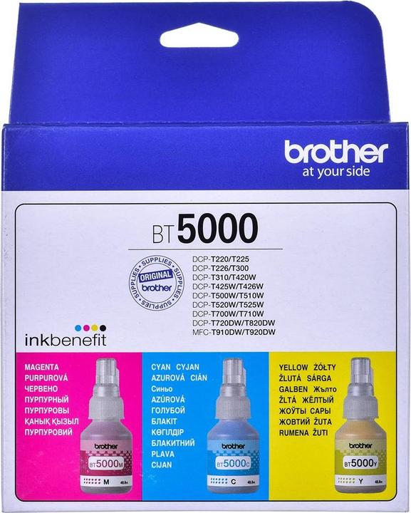 Image du produit Brother Tusz Zestaw CMY BT5000 Oryginał (BT5000CLVAL) (M, C, Y)