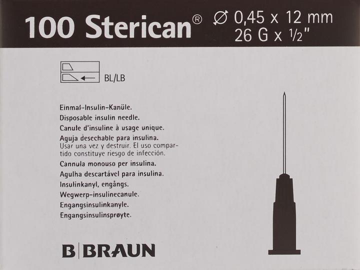 Actual product image B.Braun Needle 26G 0.45 x 12mm brown Luer, 100 pieces