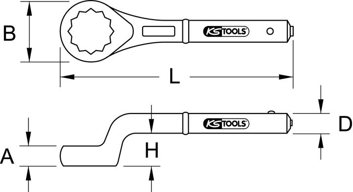 Immagine prodotto KS Tools Chiave combinata a gomito (22 mm)