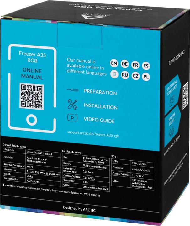 Actual product image Arctic Freezer A35 RGB (158.50 mm)