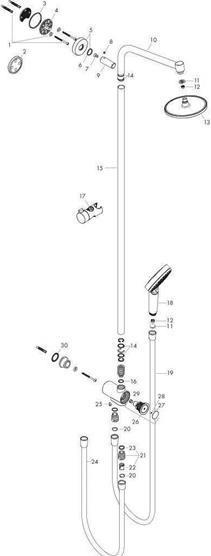 Produktbild hansgrohe Crometta S Duschsystem 240 1 Strahlart wassersparend 9 l/min Reno