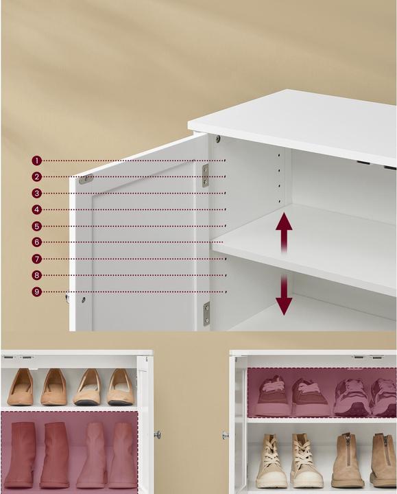 Actual product image Vasagle Shoe cabinet (80 x 70 x 35 cm)