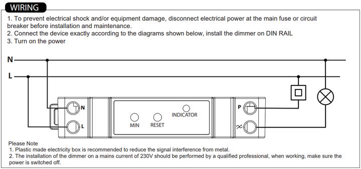 Immagine prodotto HiluX Dimmer Zigbee per guida DIN - 250w