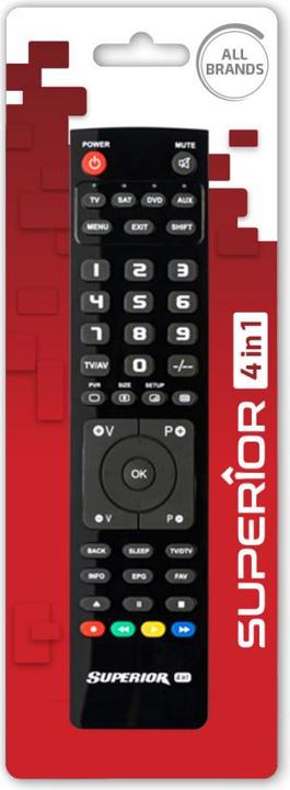 Image du produit Superior Slim4in1 Universal Fjernbetjening Til 4 Apparater (Télécommande universelle, Bluetooth)