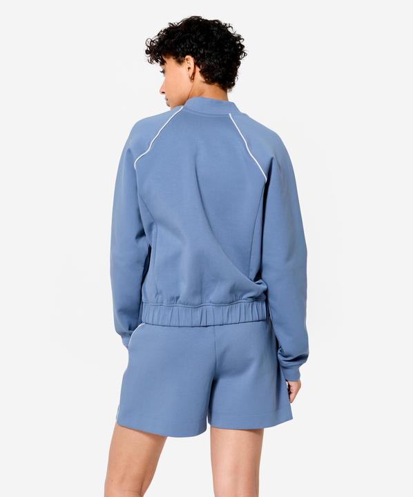 Actual product image Domyos Bomberjacke mit Reissverschluss Damen blau mit weiss (XS)