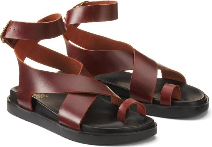Actual product image La Redoute Collections Leather wedge sandals (41)