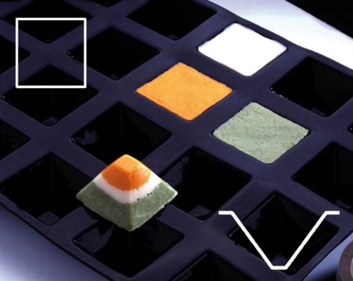 Actual product image Contacto Baking mat pyramid 71 x 71 mm, Flexipan, black, GN 1/2