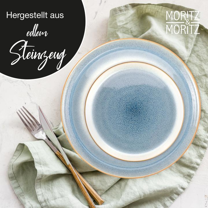 Image du produit Moritz & Moritz Tarento 48tlg Geschirr Set für 12 Personen - Blau (48 pièce(s))