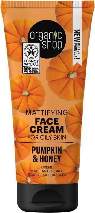 Actual product image Organic Shop Mattifying face cream for oily skin, pumpkin and honey, 50 ml (50 ml, Day cream)