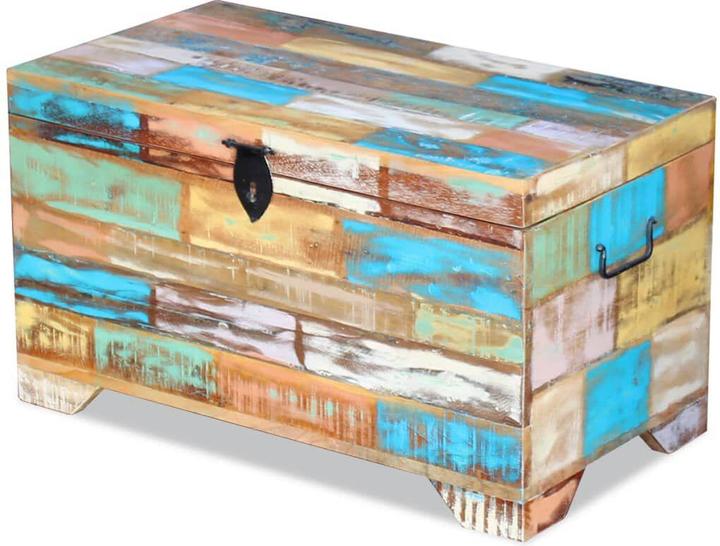 Produktbild VidaXL Truhe Altholz Massiv,Farbe: Mehrfarbig,Material: Massives (73 x 39 x 41 cm)