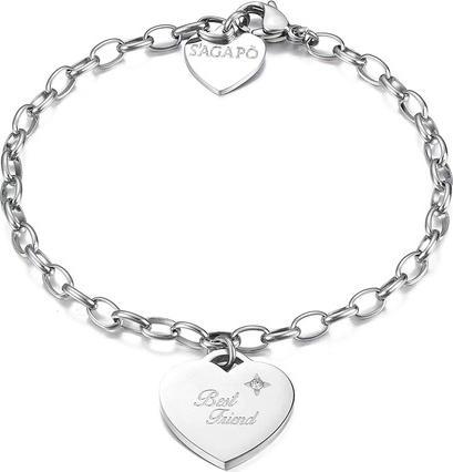 Image du produit Sagapo S'AgapÃµ - Bracelet en acier Be My Always Best Friend SBM13