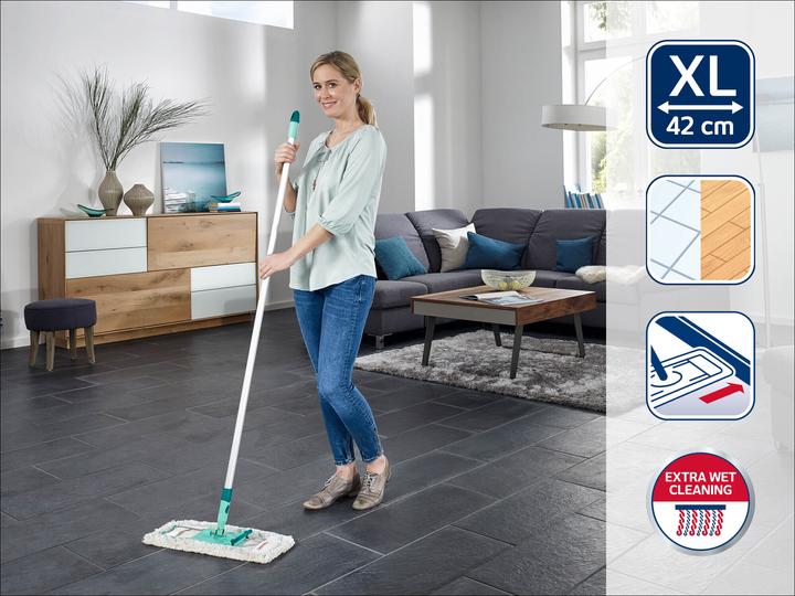 Produktbild Leifheit Bodenwischer Profi XL micro duo mit Aluminiumstiel (1 Stk.)