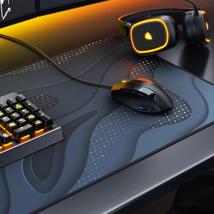 Produktbild Titanwolf Gaming Mauspad, 900 x 400mm XXL Speed Gaming Mausmatte, Mauspad extra große Oberfläche, Abstrakt (XXL)
