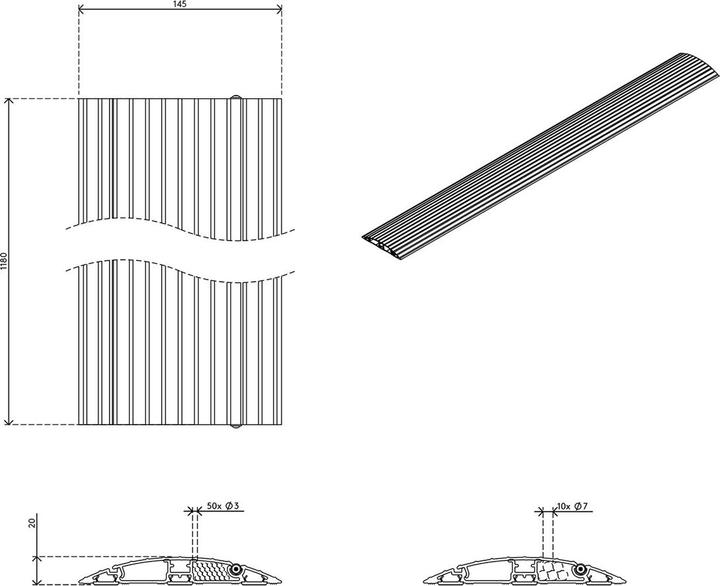 Produktbild Dataflex Kabelschutz (Kabelschlauch, 118 cm)