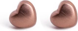 Actual product image Vuch Delicate bronze earrings with Rose Gold Sparkle hearts (L)