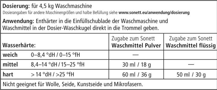 Produktbild Sonett Enthärter (16 Waschgänge, Pulver)