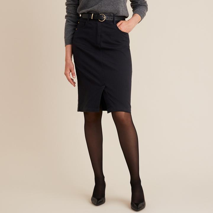 Produktbild Anne Weyburn Gerader Rock aus Baumwollstretch (40)