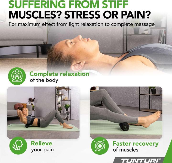 Actual product image Tunturi Massage-Rolle vibrierend
