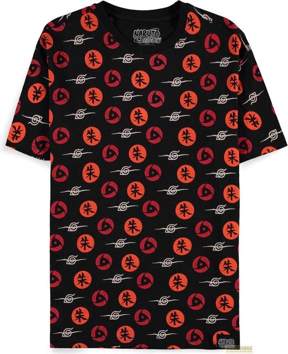 Difuzed NARUTO SHIPPUDEN - Naruto Symbols - T-shirt Noir Homme (L) (L)