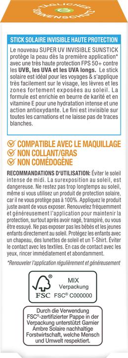 Actual product image Garnier Ambre Solaire (Sun stick, SPF 50+, 9 ml, 9 g)