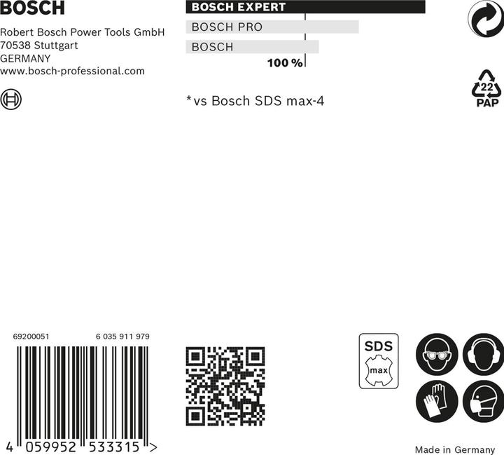 Produktbild Bosch Professional Zubehör EXPERT SDS max-8X Hammerbohrer, 32 x 800 x 920 mm (32 mm)