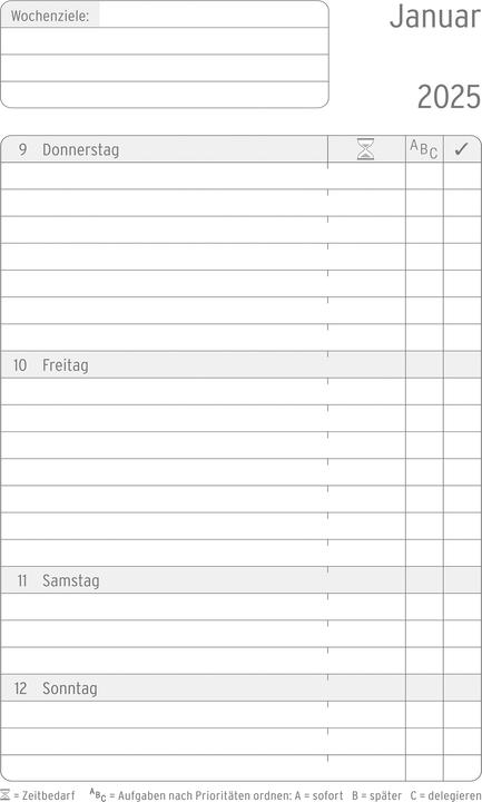 Actual product image Chronoplan Book calendar (A6, German)
