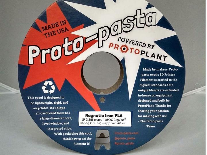 Image du produit Proto-pasta Pasta Magnetic Iron PLA 2.85 mm 500 g (PLA, 2.85 mm, 500 g, Gris)