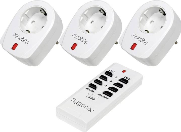 Immagine prodotto Sygonix Set di prese radiocomandate RSL Spina intermedia Capacità di commutazione (max.) 2000 W Portata